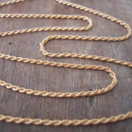 Rope Chain Necklace; Minimal Gold Filled Necklace;..