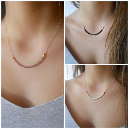 Beads Bar Gold Necklace, Layering Necklace,..